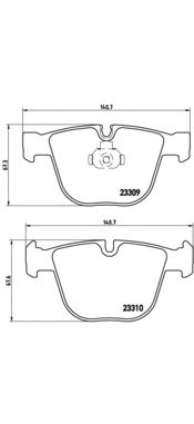 Тормозные колодки BREMBO P 05 001
