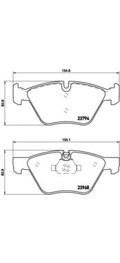 Тормозные колодки BREMBO P 06 036