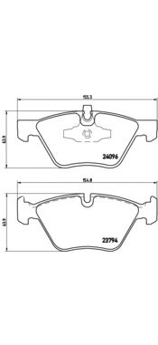 Тормозные колодки BREMBO P 06 040