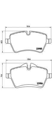 Тормозные колодки BREMBO P 06 051