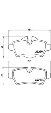 Гальмівні колодки BREMBO P 06 052