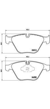 Тормозные колодки BREMBO P 06 055