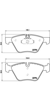 Тормозные колодки BREMBO P 06 057
