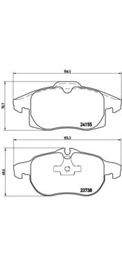 Тормозные колодки BREMBO P 10 011