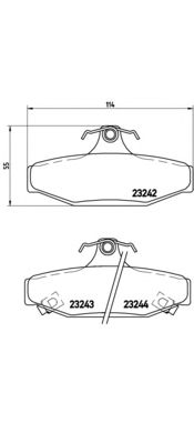 Тормозные колодки BREMBO P 15 004