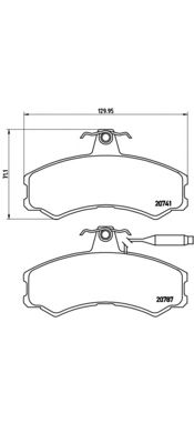 Тормозные колодки BREMBO P 23 022