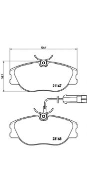 Тормозные колодки BREMBO P 23 066