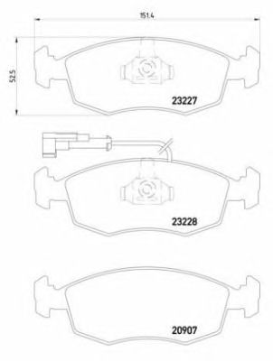 Тормозные колодки BREMBO P 23 076