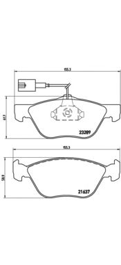 Тормозные колодки BREMBO P 23 077
