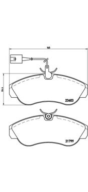 Тормозные колодки BREMBO P 23 084