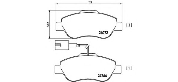 Тормозные колодки BREMBO P 23 107
