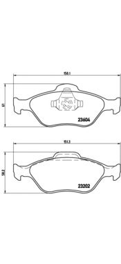 Тормозные колодки BREMBO P 24 055