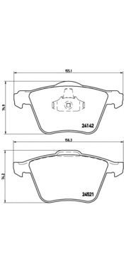 Тормозные колодки BREMBO P 24 077