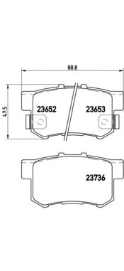 Тормозные колодки BREMBO P 28 039