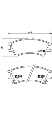 Тормозные колодки BREMBO P 30 011