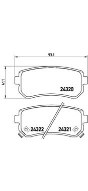 Тормозные колодки BREMBO P 30 025