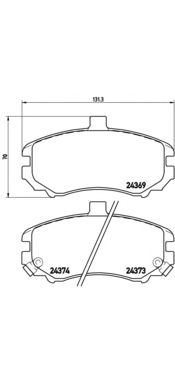 Тормозные колодки BREMBO P 30 029