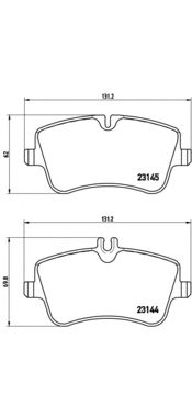 Тормозные колодки BREMBO P 50 045
