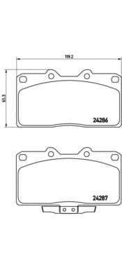 Тормозные колодки BREMBO P 54 019