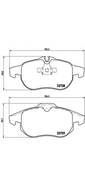 Тормозные колодки BREMBO P 59 043