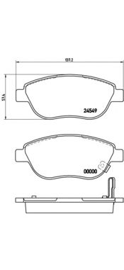 Тормозные колодки BREMBO P 59 052