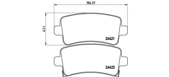 Гальмівні колодки BREMBO P 59 059