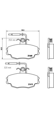 Тормозные колодки BREMBO P 61 043