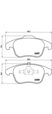 Тормозные колодки BREMBO P 61 086