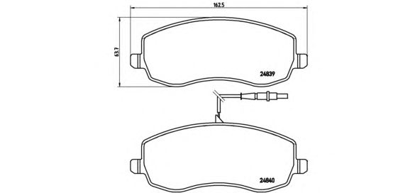 Тормозные колодки BREMBO P 61 104