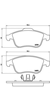 Тормозные колодки BREMBO P 68 045