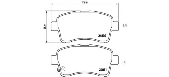 Тормозные колодки BREMBO P 79 021
