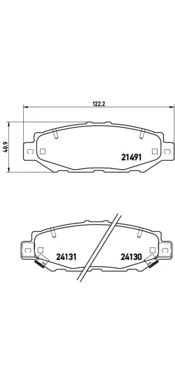 Тормозные колодки BREMBO P 83 038