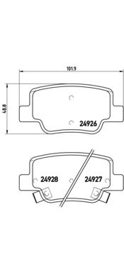 Тормозные колодки BREMBO P 83 114