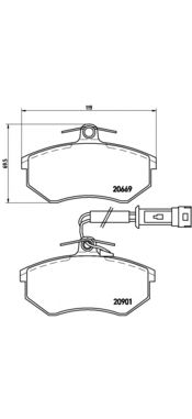Тормозные колодки BREMBO P 85 016