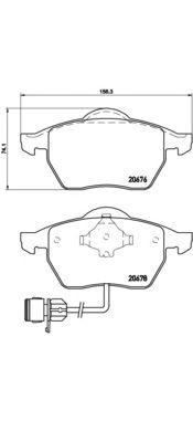 Тормозные колодки BREMBO P 85 026