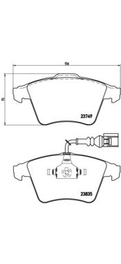 Гальмівні колодки BREMBO P 85 090