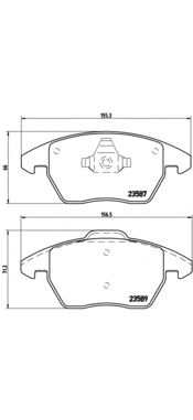 Тормозные колодки BREMBO P 85 105