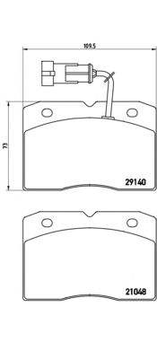 Тормозные колодки BREMBO P A6 020