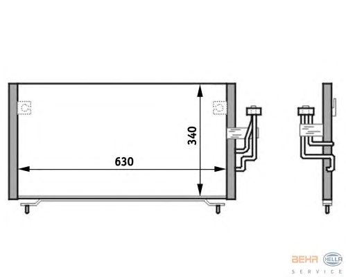 Радиатор кондиционера HELLA 8FC 351 024-151