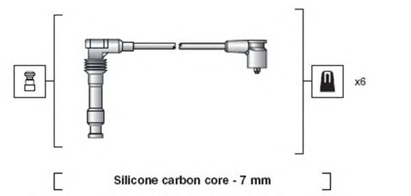 Комплект высоковольтных проводов MAGNETI MARELLI 941318111050