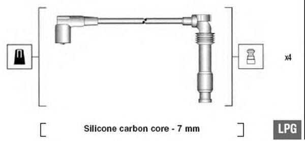 Комплект високовольтних проводів MAGNETI MARELLI 941125320684