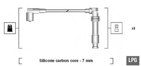 Комплект высоковольтных проводов MAGNETI MARELLI 941125390689