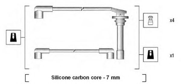 Комплект высоковольтных проводов MAGNETI MARELLI 941295030852