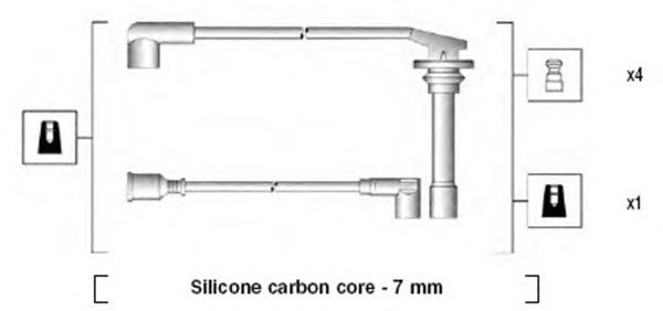 Комплект высоковольтных проводов MAGNETI MARELLI 941275010862
