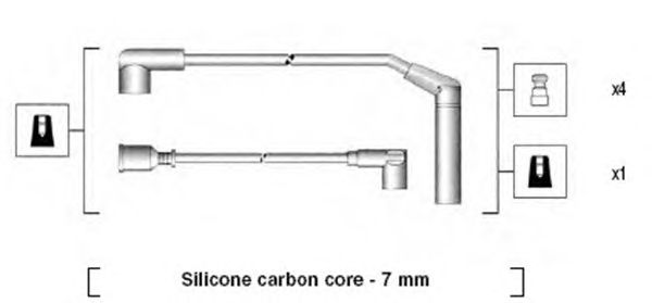 Комплект высоковольтных проводов MAGNETI MARELLI 941295040876