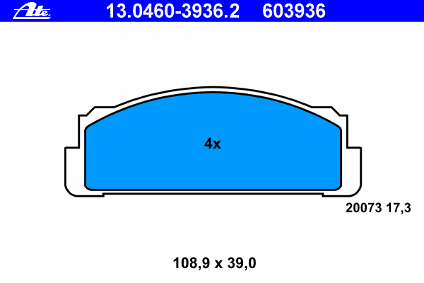 Тормозные колодки ATE 13.0460-3936.2