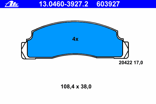 Гальмівні колодки ATE 13.0460-3927.2