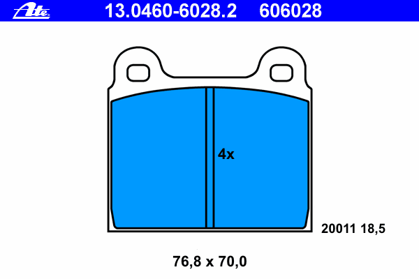 Тормозные колодки ATE 13.0460-6028.2