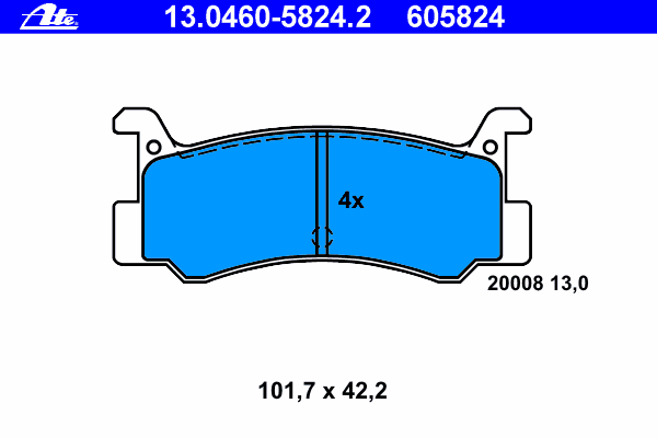 Тормозные колодки ATE 13.0460-5824.2