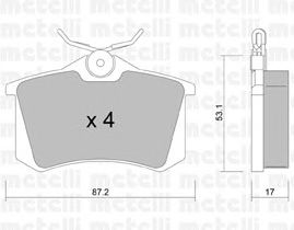 Тормозные колодки METELLI 22-0100-1